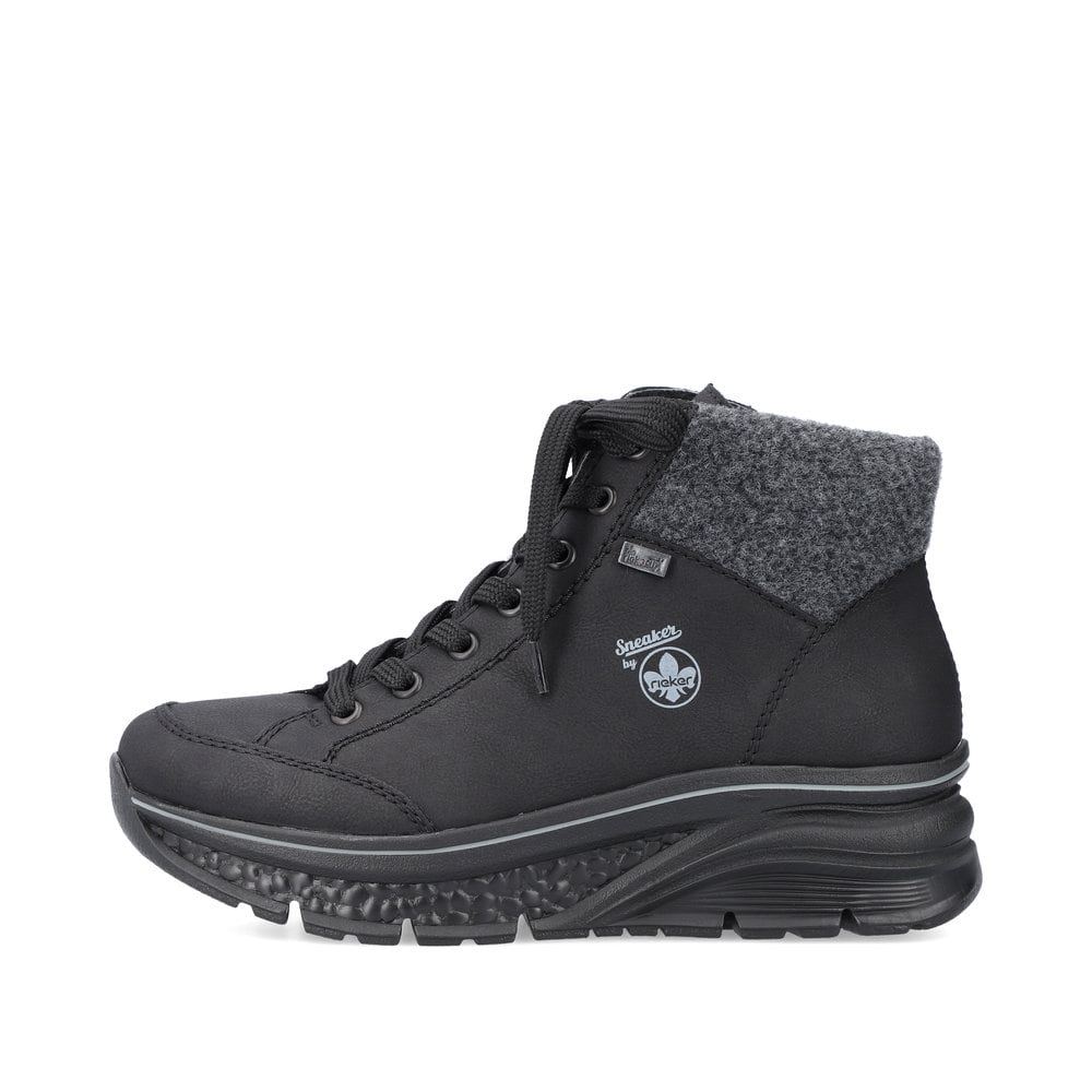 Rieker Women's High-Top Sneakers - Deep Black