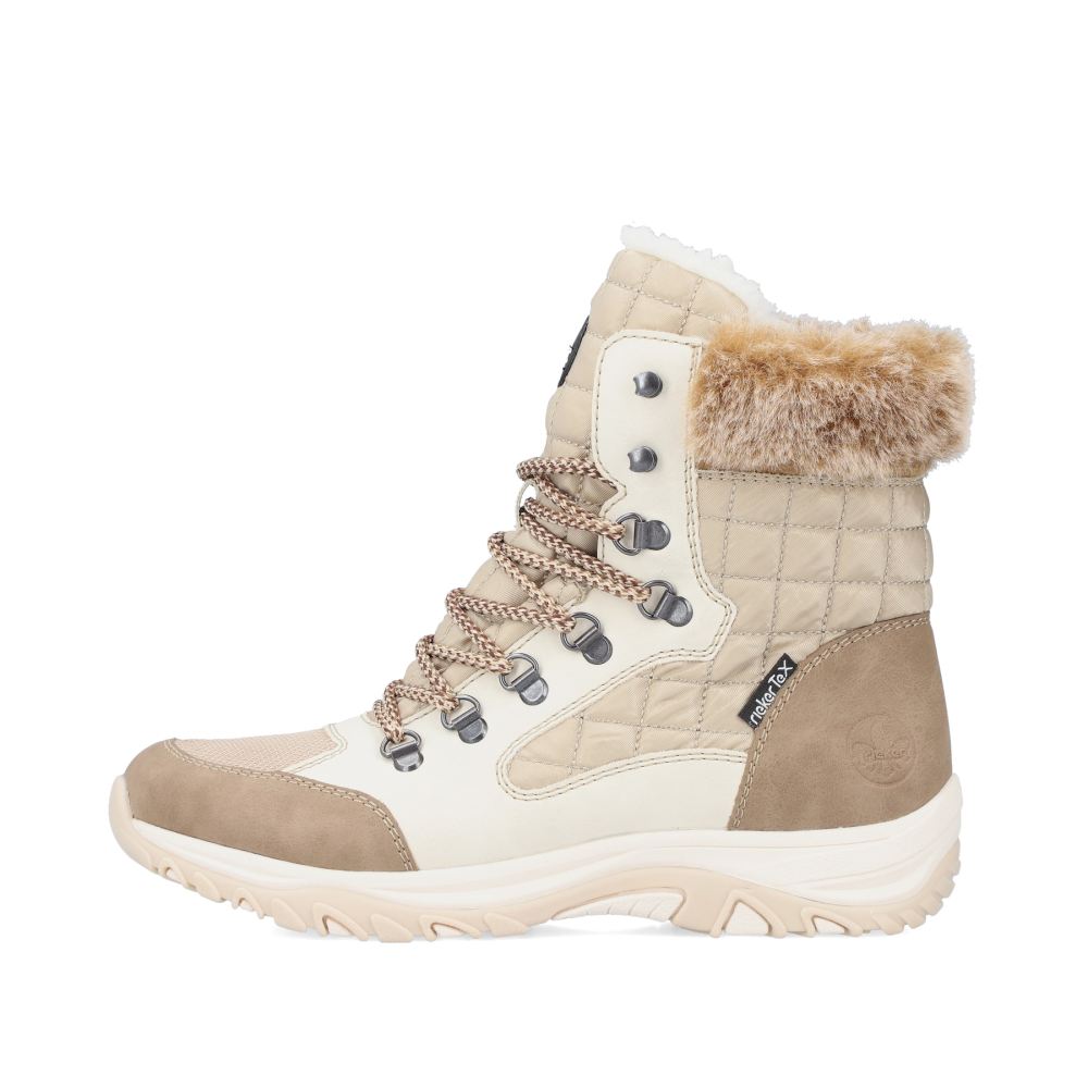 Rieker Women's Lace-Up Bootsbrown-Beige