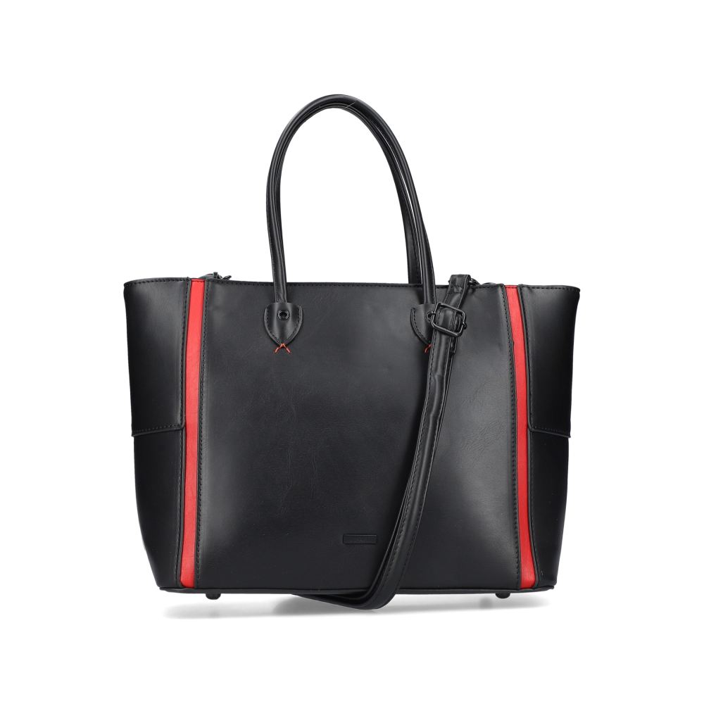 Rieker Women's Shopper - Deep Black And Fire Red