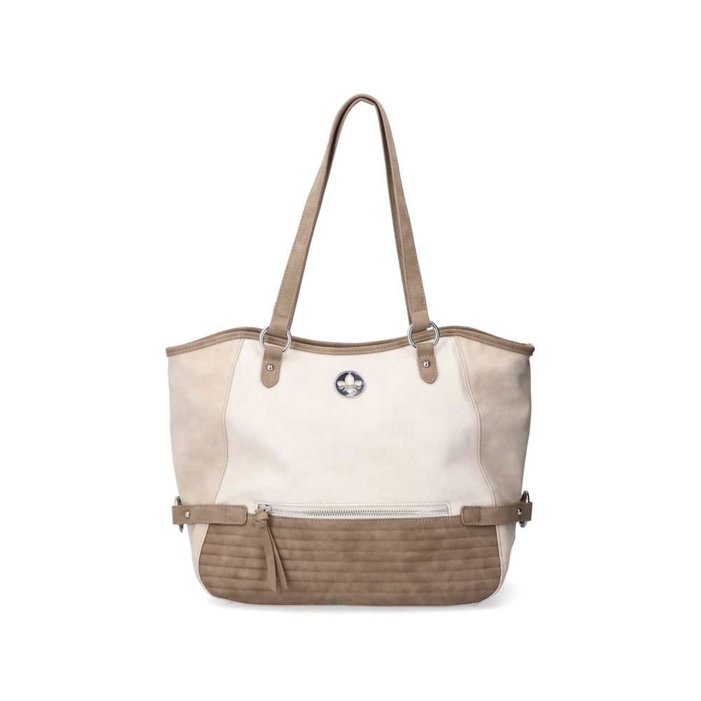 Rieker Women's Shopper - Pearl White - Nut Brown - And Rose