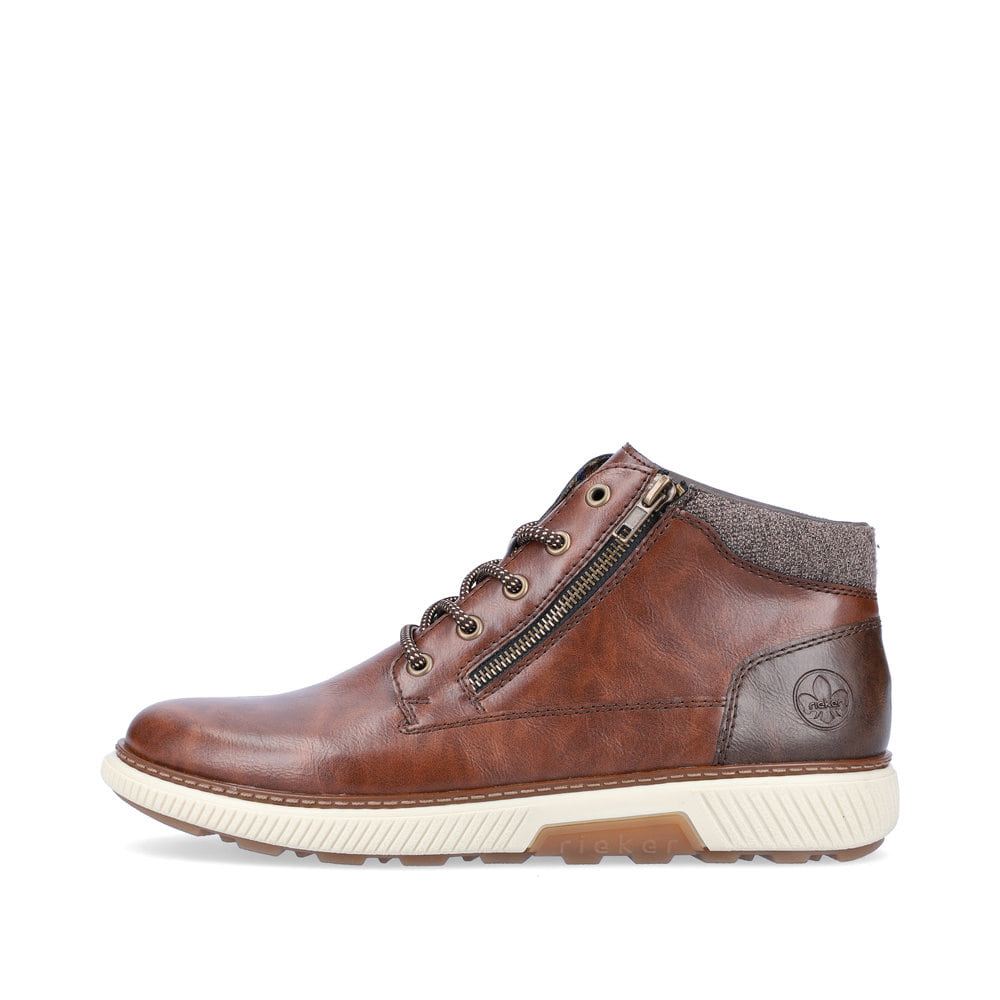 Rieker Men's Lace-Up Boots - Coffee Brown
