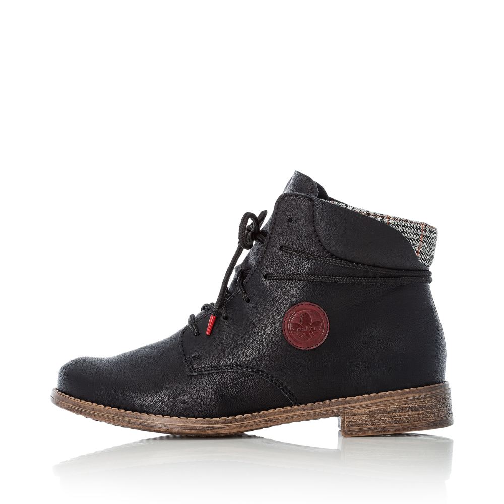 Rieker Women's Lace-Up Boots - Deep Black