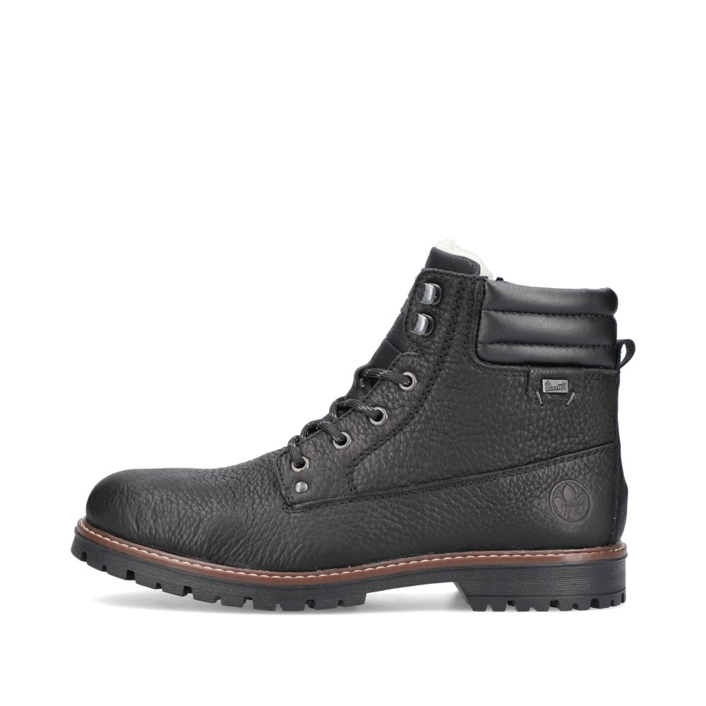 Rieker Men's Lace-Up Boots - Deep Black