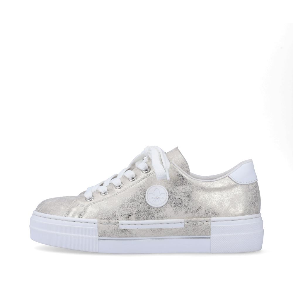 Rieker Women's Low-Top Sneakerssilver Metallic