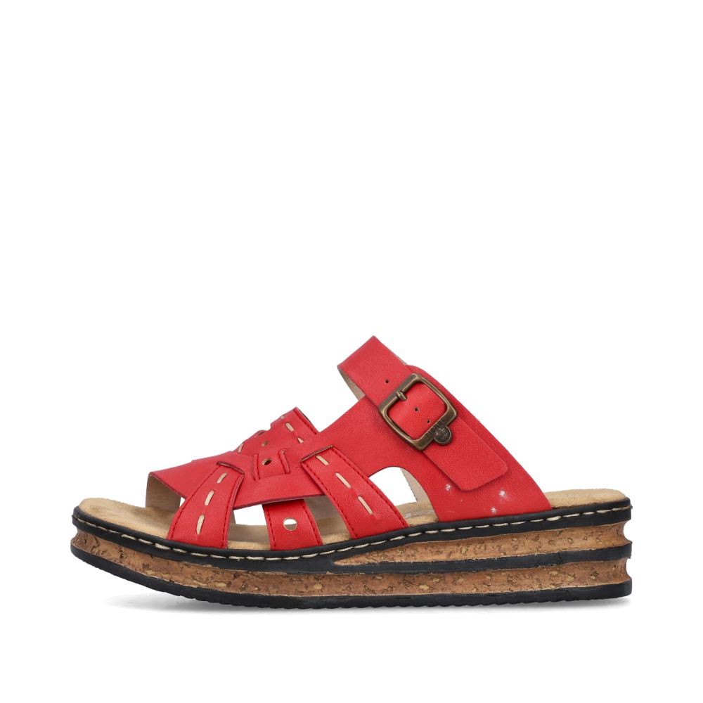 Rieker Women's Mules - Fire Red