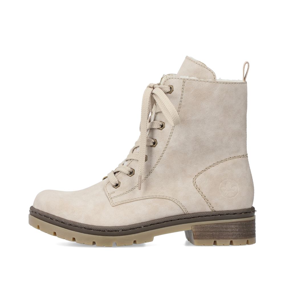 Rieker Women's Lace-Up Boots - Light Beige