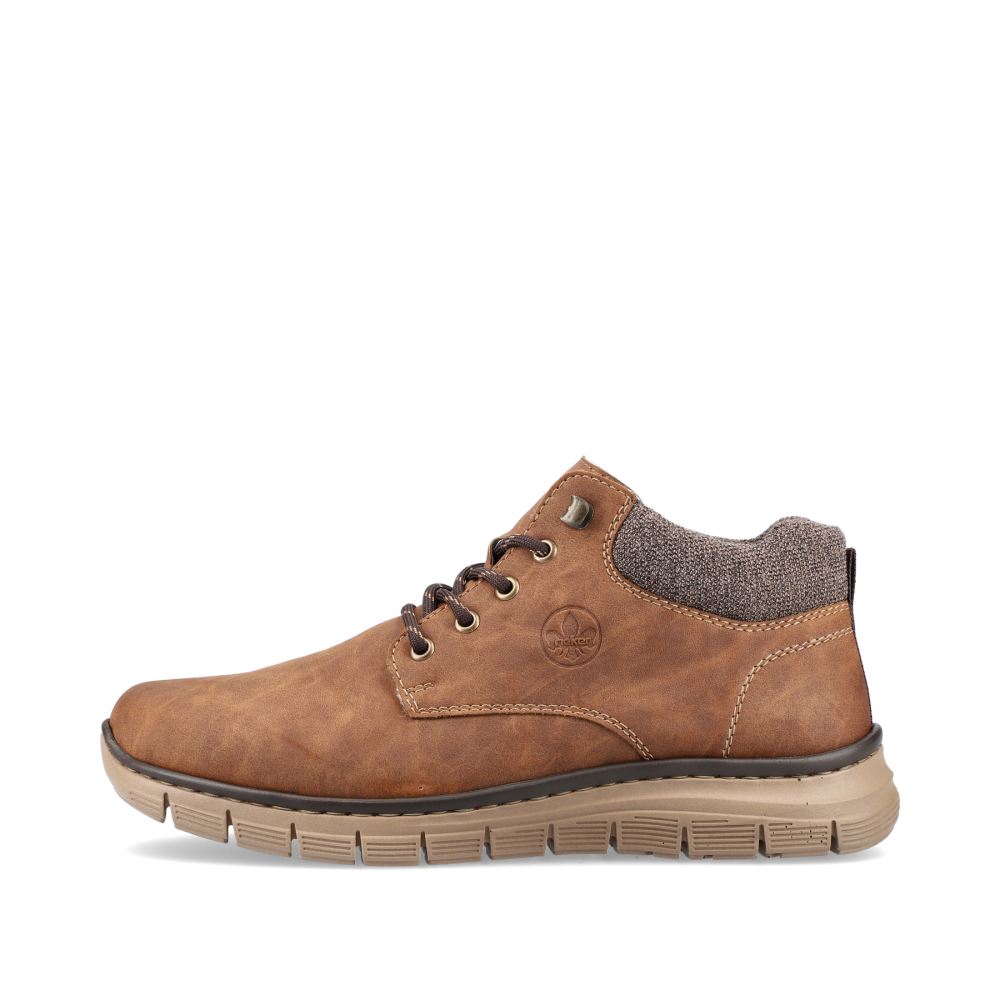 Rieker Men's Lace-Up Boots Cinnamon Brown