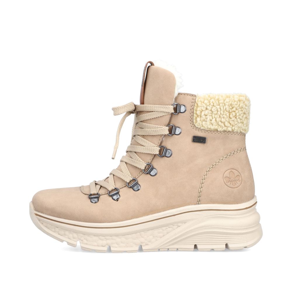 Rieker Women's Lace-Up Boots - Sand Beige
