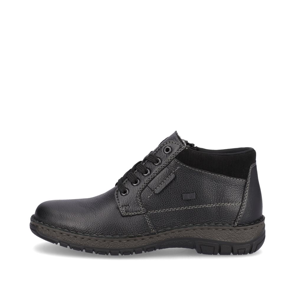 Rieker Men's Lace-Up Shoes - Graphite Black
