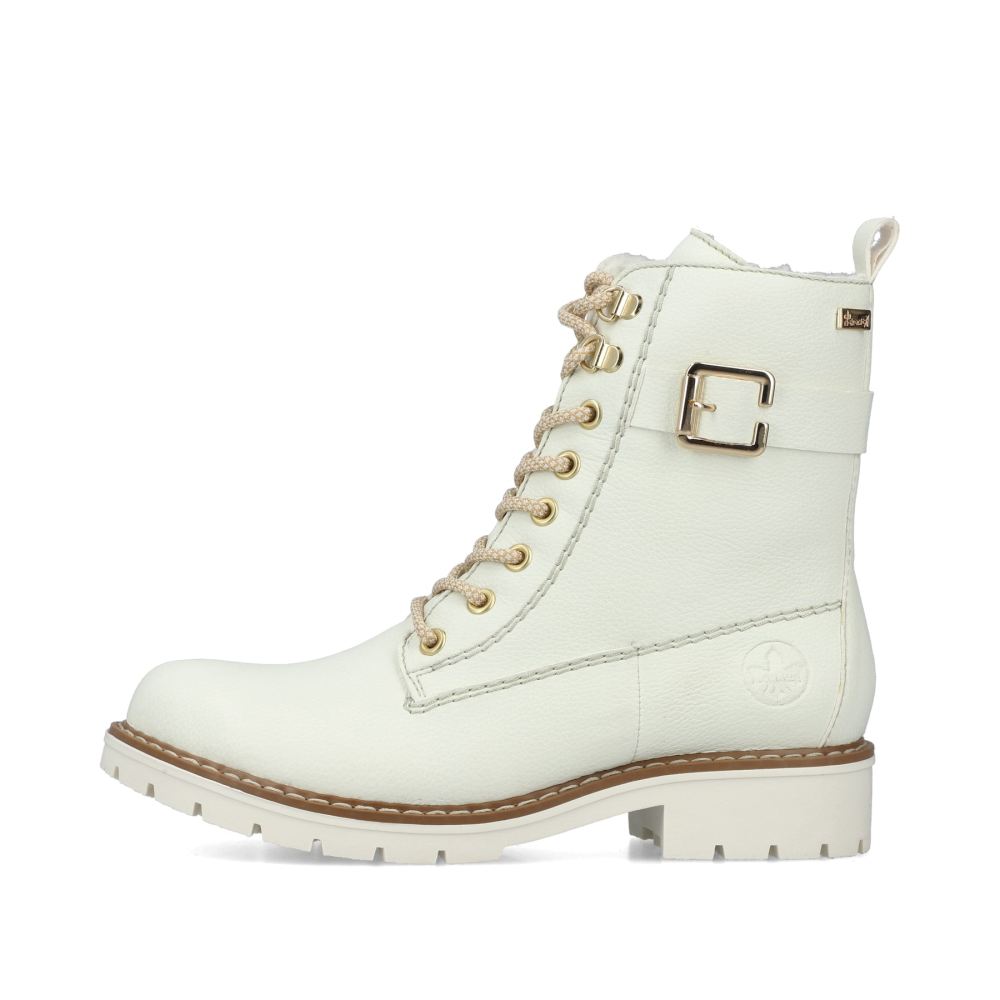 Rieker Women's Lace-Up Boots - Pure White