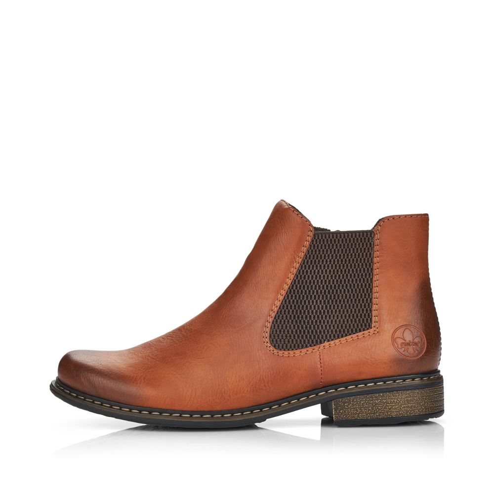 Rieker Women's Chelsea Boots - Nougat Brown