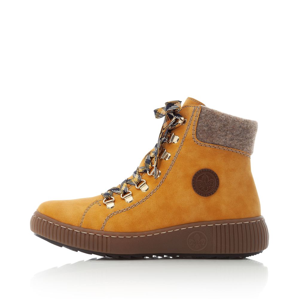 Rieker Women's Lace-Up Bootssunflower Yellow
