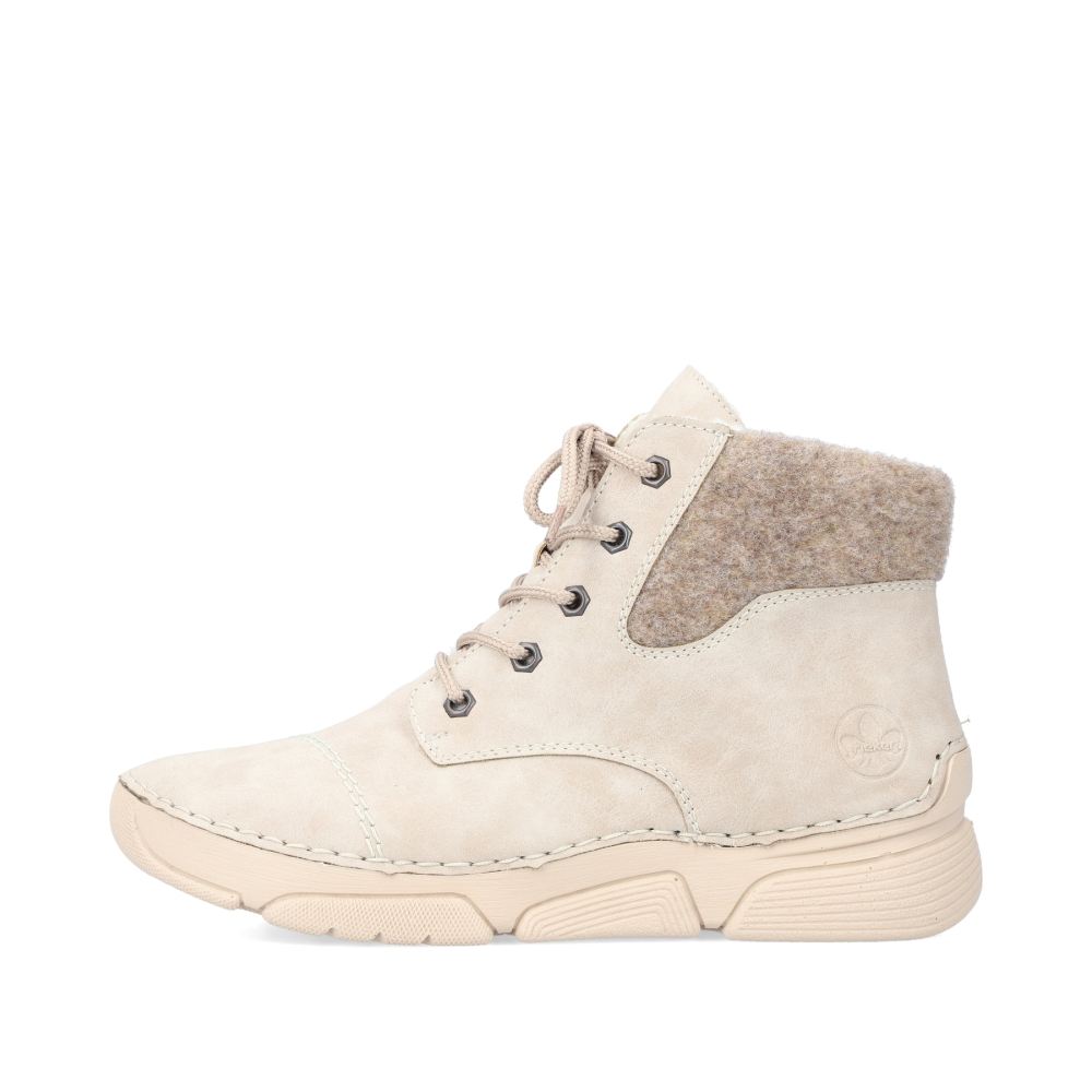 Rieker Women's Lace-Up Boots - Light Beige