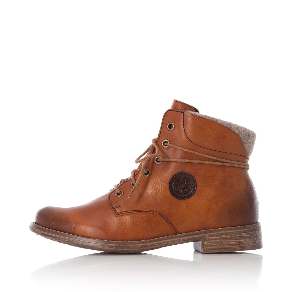 Rieker Women's Lace-Up Boots Cinnamon Brown