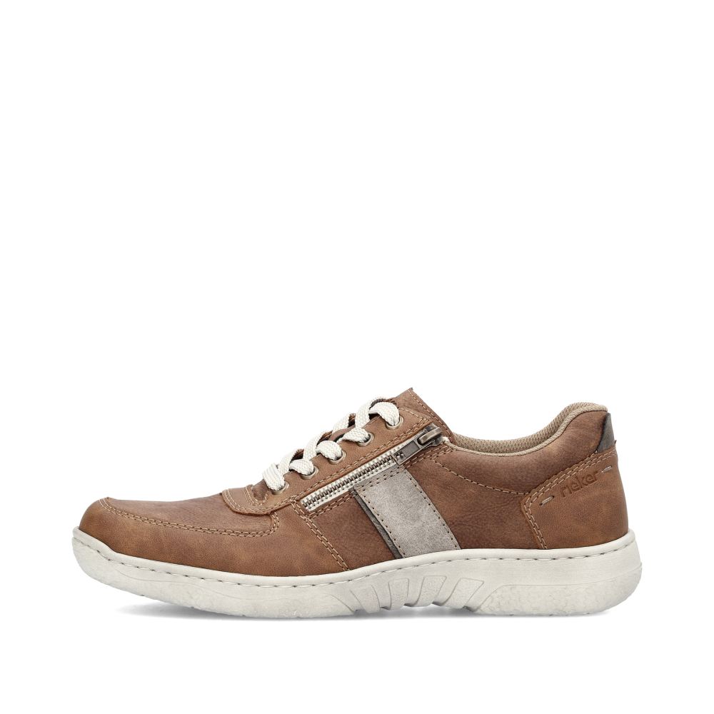 Rieker Men's Lace-Up Shoesnougat Brown