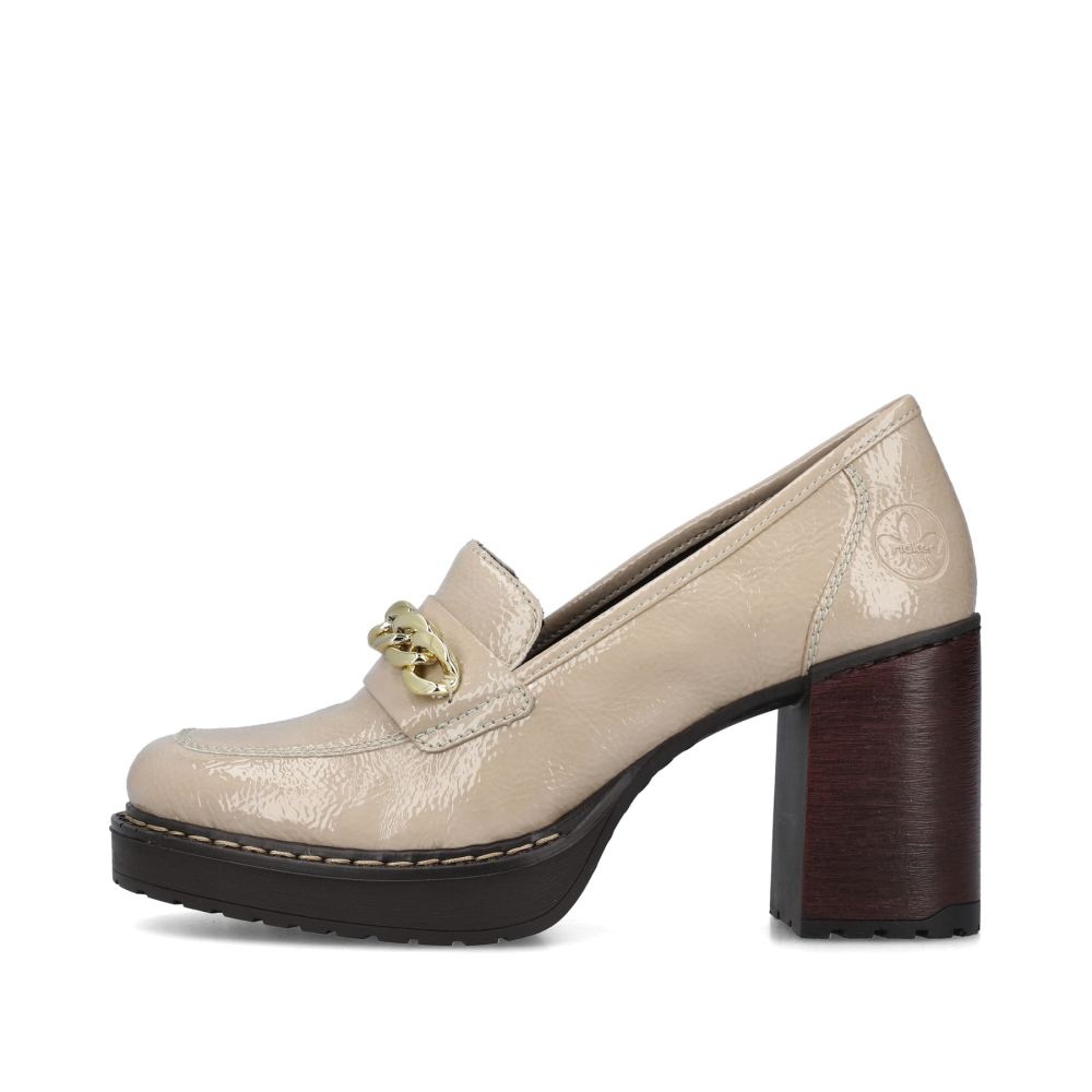 Rieker Women's Pumps Cream Beige-Black