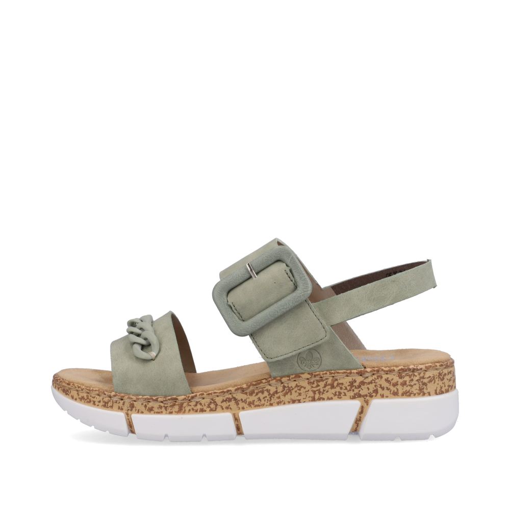 Rieker Women's Strappy Sandals - Mint Green