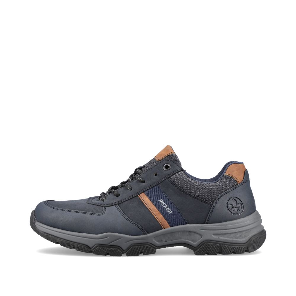 Rieker Men's Lace-Up Shoes Blue-Brown