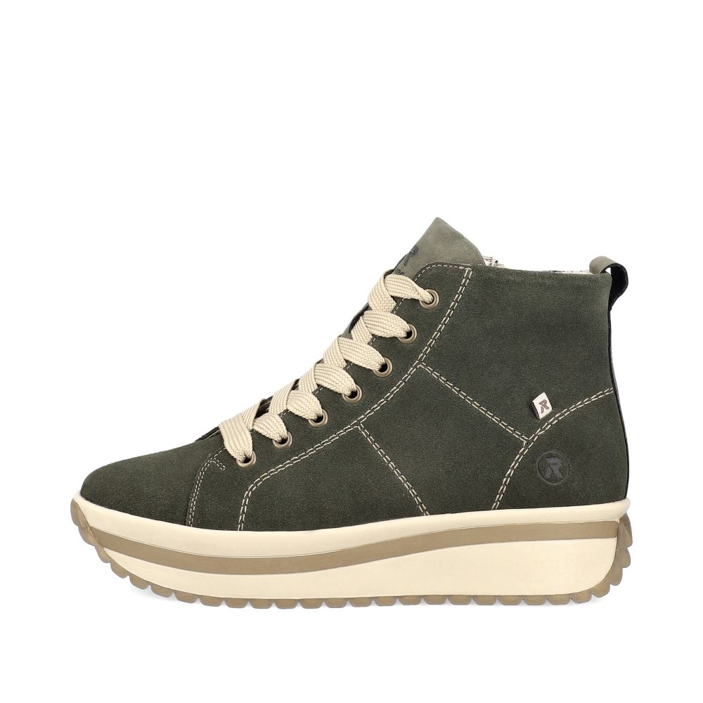 Rieker Evolution Women's High-Top Sneakers - Khaki