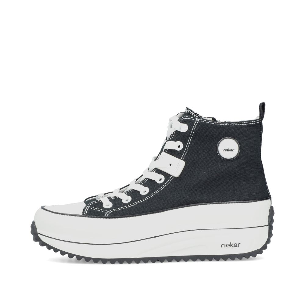 Rieker Women's High-Top Sneakers - Deep Black