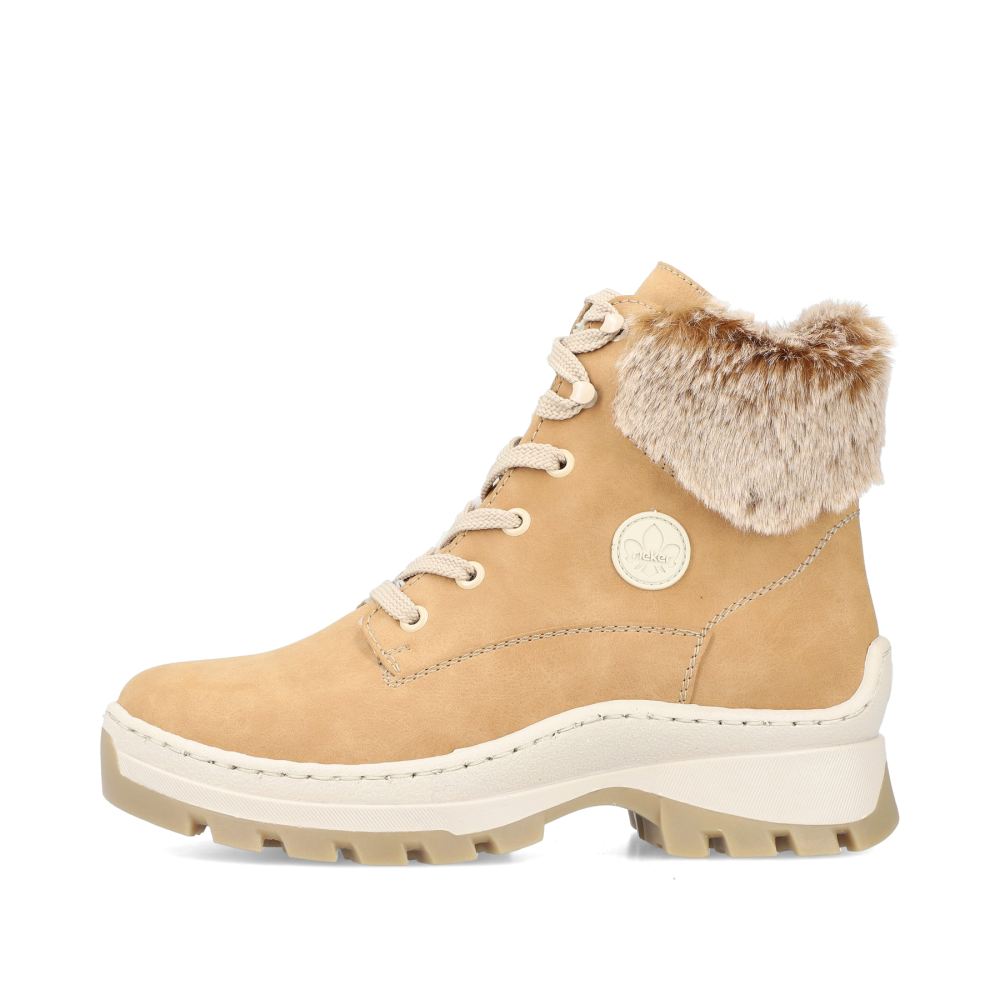 Rieker Women's Lace-Up Boots - Caramel Brown