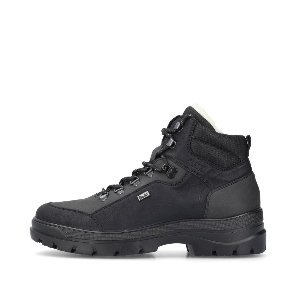 Rieker Men's Lace-Up Boots - Asphalt Black