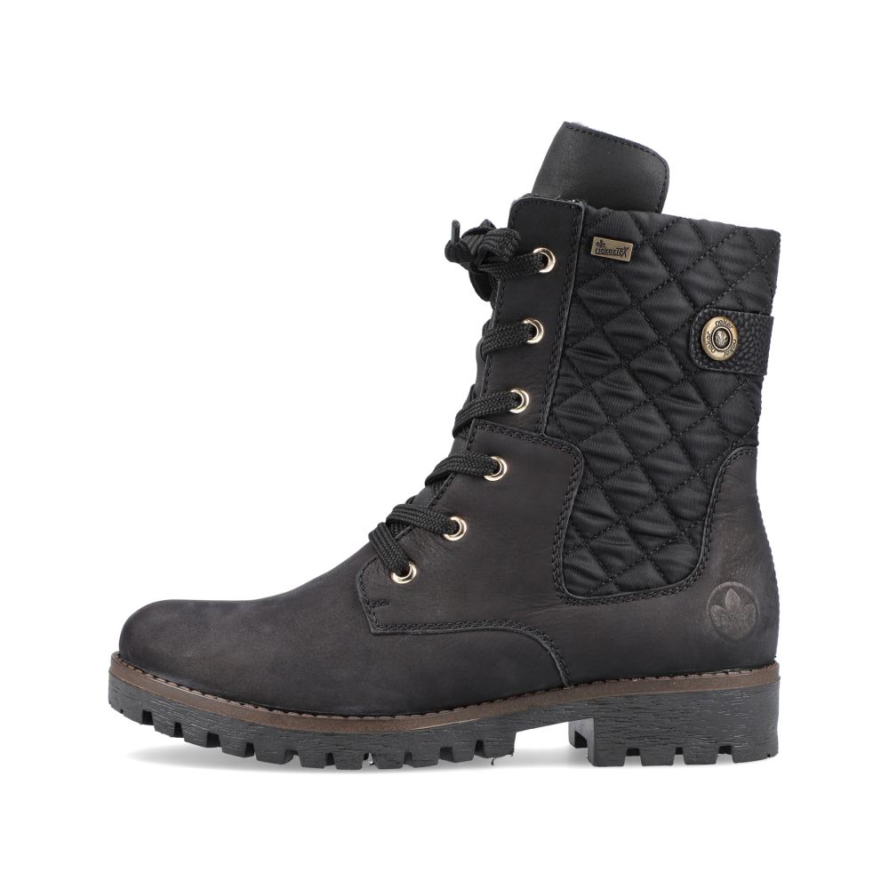 Rieker Women's Biker Boots - Deep Black