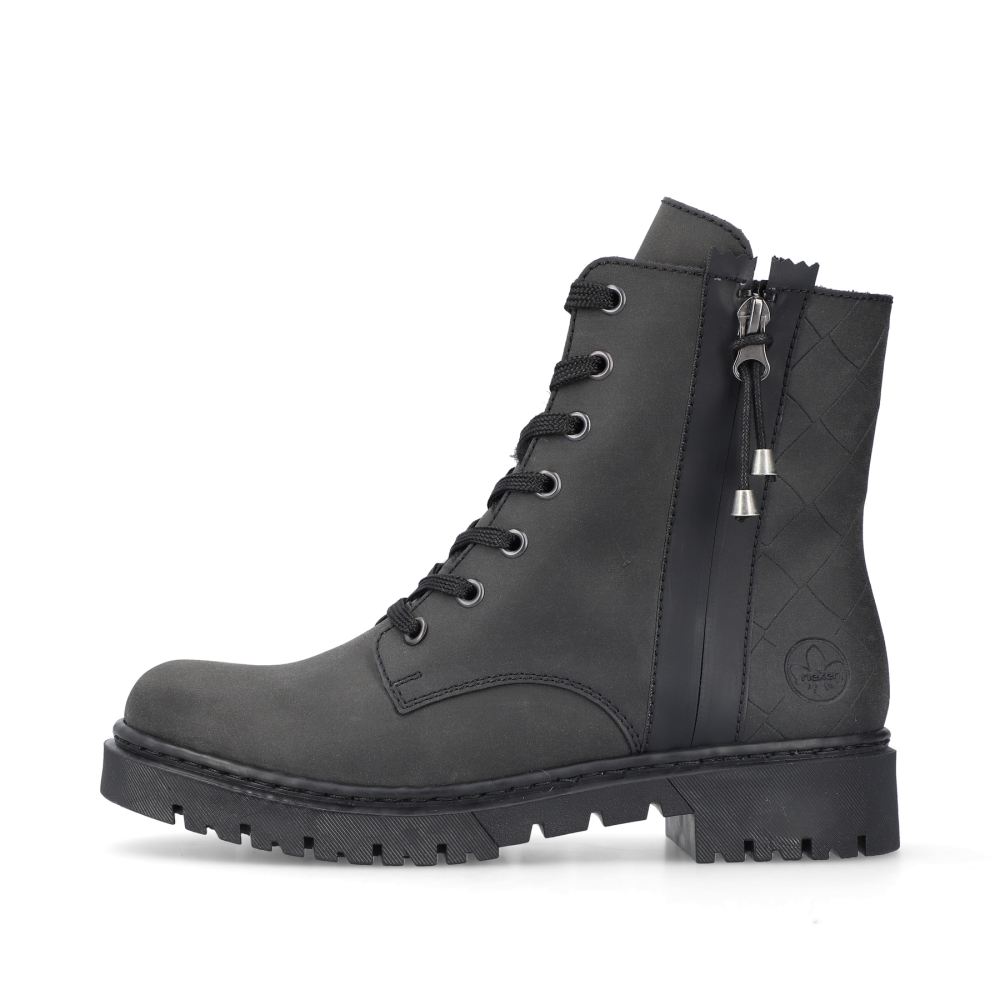 Rieker Women's Biker Boots - Deep Black