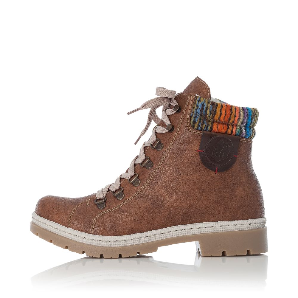 Rieker Women's Lace-Up Boots - Nut Brown
