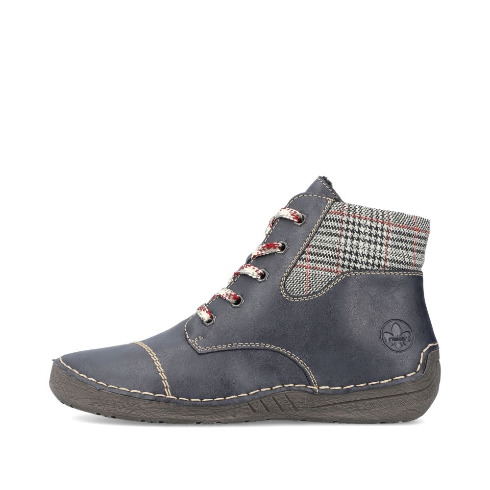 Rieker Women's Lace-Up Shoes - Steel Blue