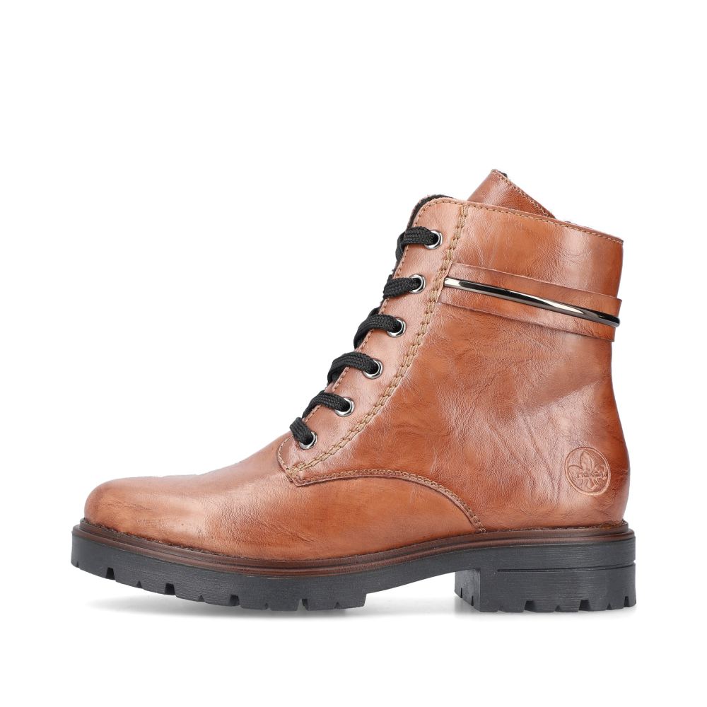 Rieker Women's Lace-Up Boots Copper Brown