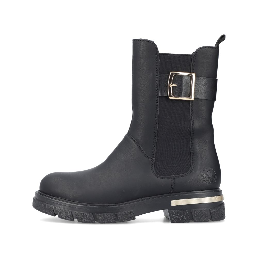 Rieker Women's Biker Boots - Deep Black