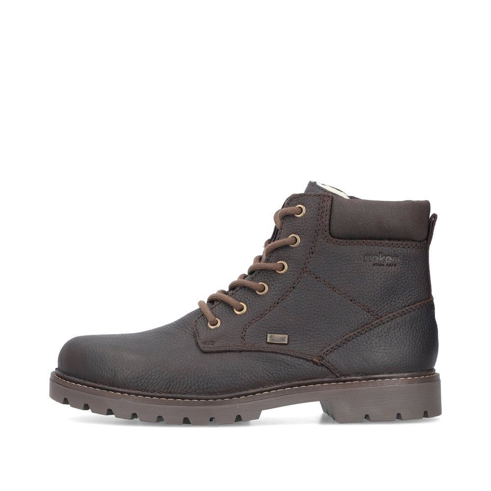 Rieker Men's Lace-Up Boots - Dark Brown