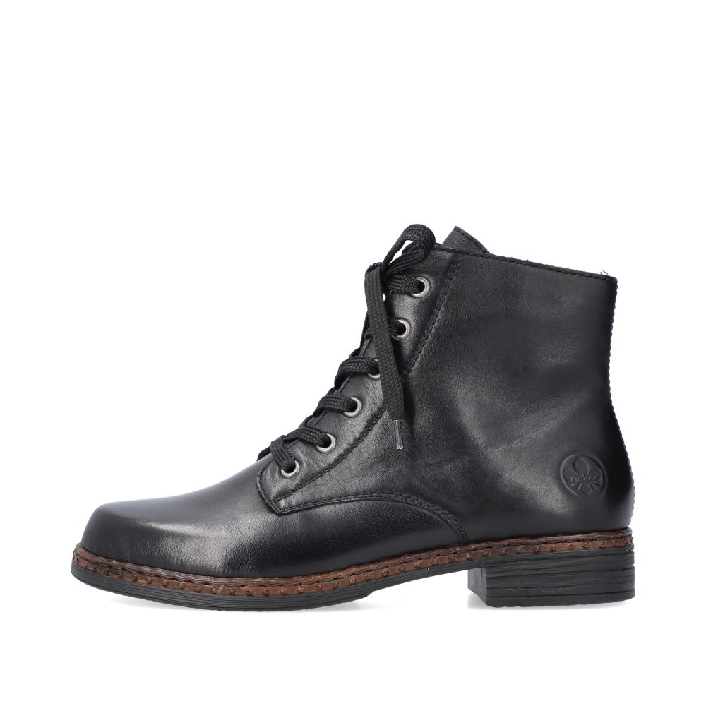 Rieker Women's Lace-Up Boots - Night Black