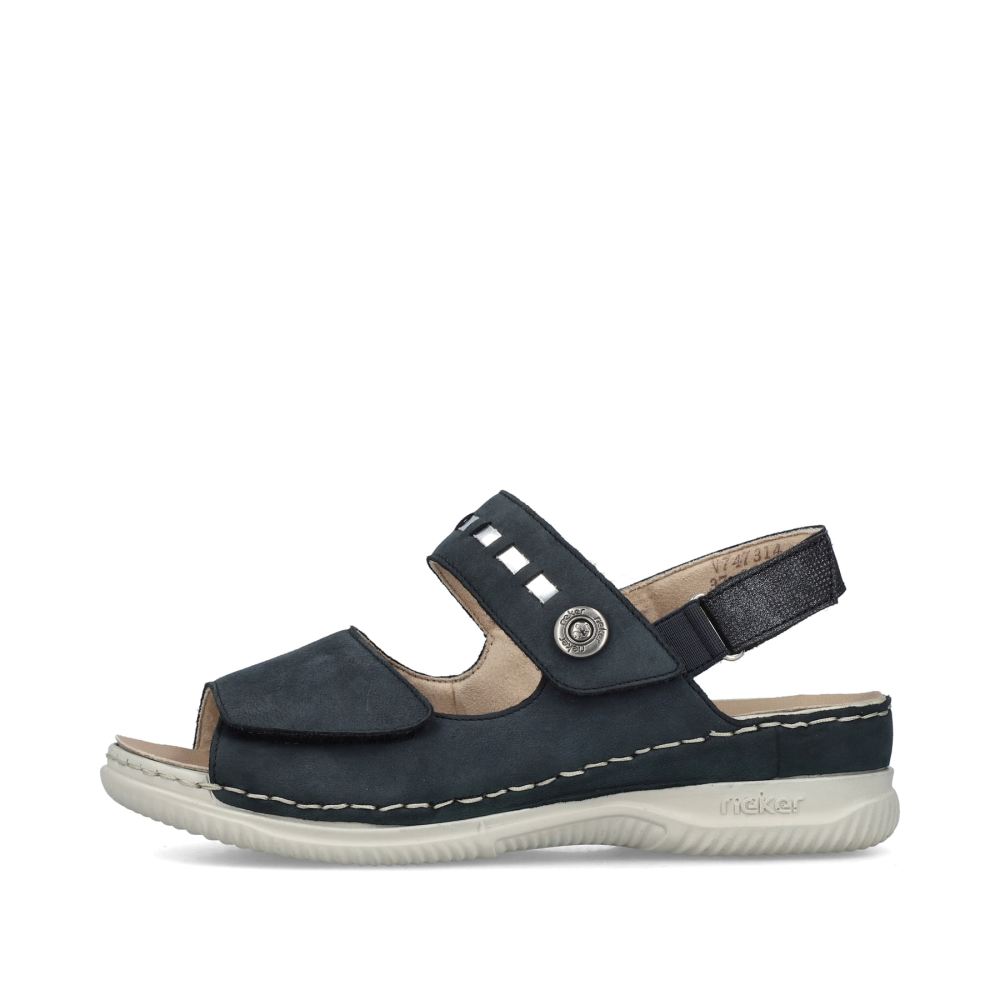 Rieker Women's Strappy Sandals Steel Blue