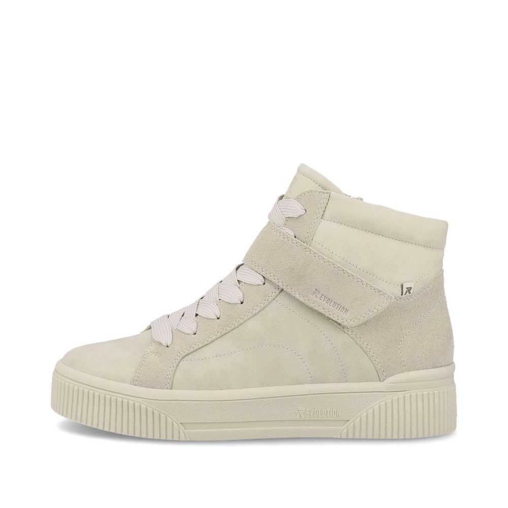 Rieker Evolutionwomen's High-Top Sneakers - Cream Beige