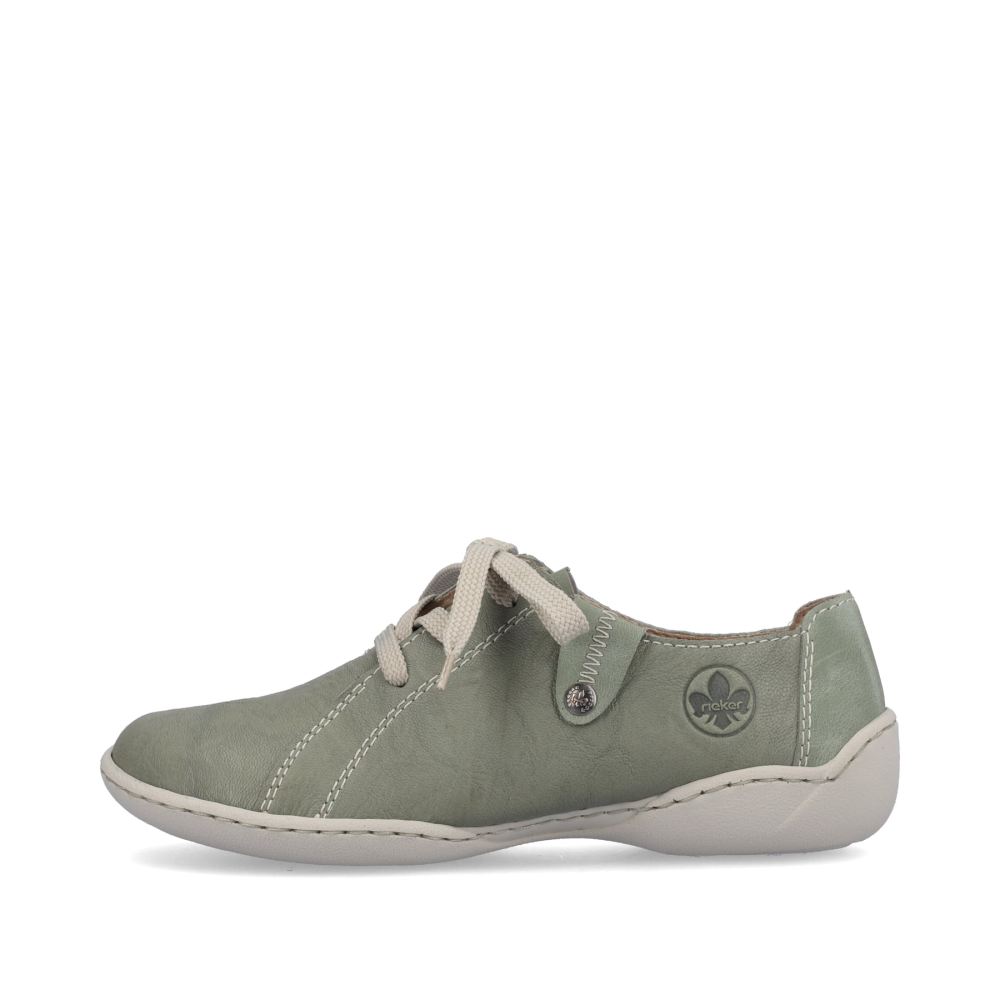 Rieker Women's Lace-Up Shoes - Green-Gray