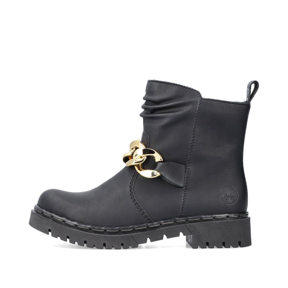 Rieker Women's Biker Boots - Deep Black
