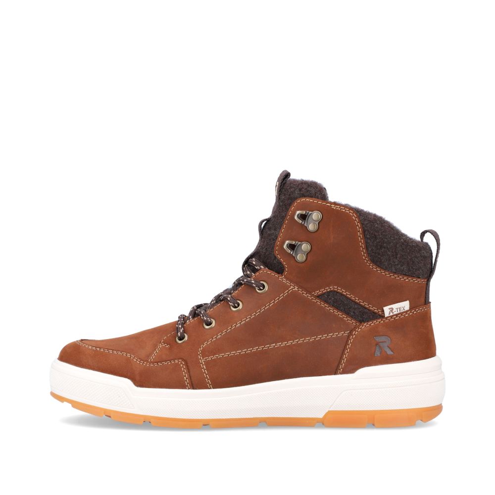 Rieker Evolution Men's High-Top Sneakers - Nutbrown