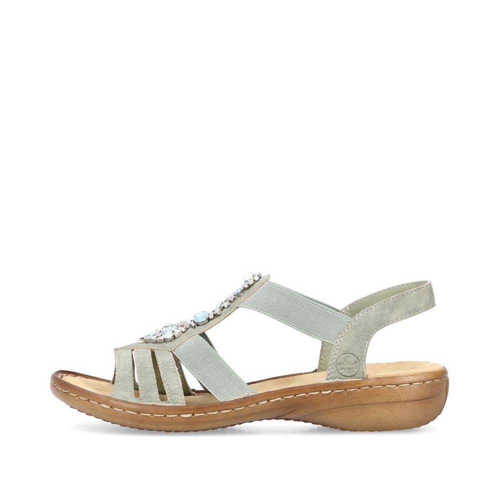Rieker Women's Strappy Sandals - Mint Green