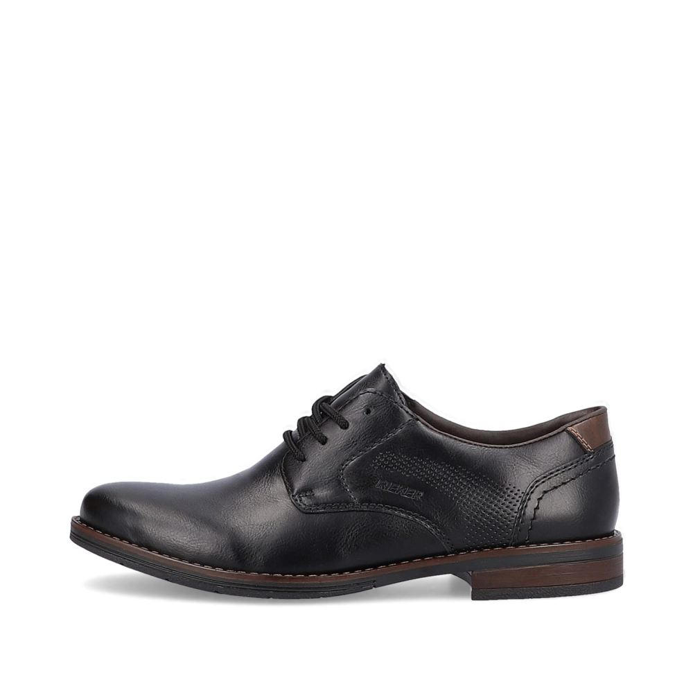 Rieker Men's Lace-Up Shoes Midnight Black