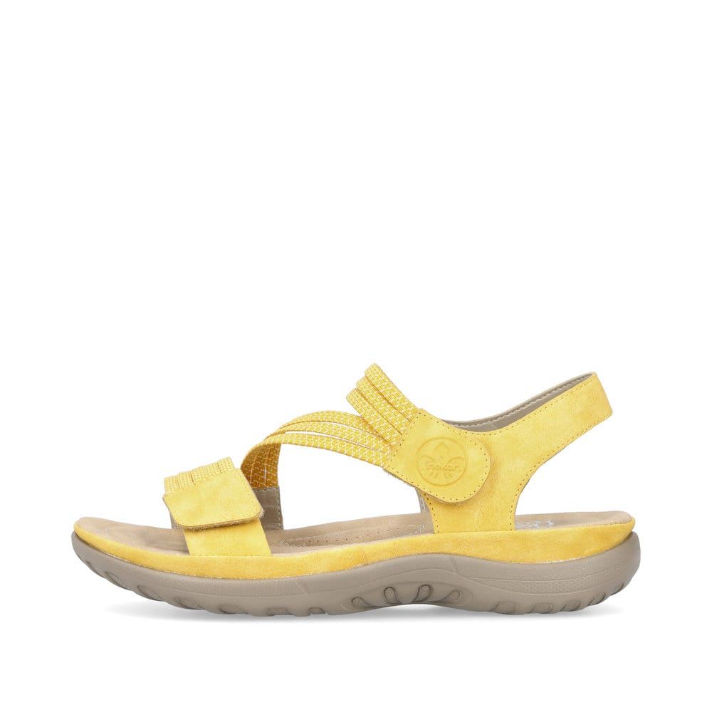 Rieker Women's Strappy Sandals - Lemon Yellow