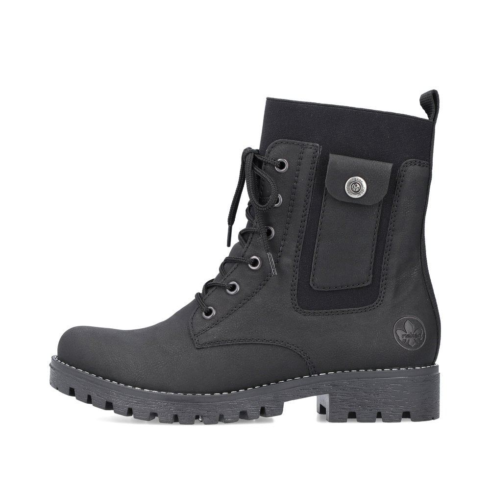 Rieker Women's Lace-Up Boots - Deep Black