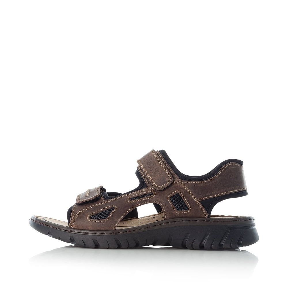 Rieker Men's Trekking Sandals Dark Brown