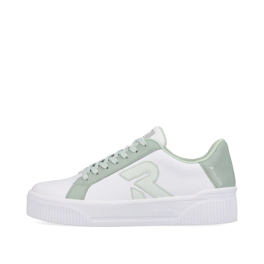Rieker Evolution Women's Low Sneakers Swan-White Mint-Green
