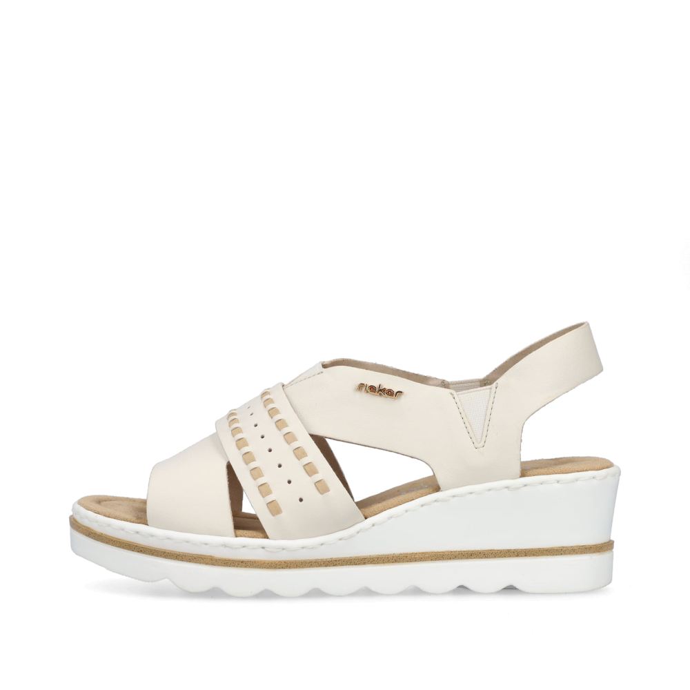 Rieker Women's Wedge Sandals Light Beige