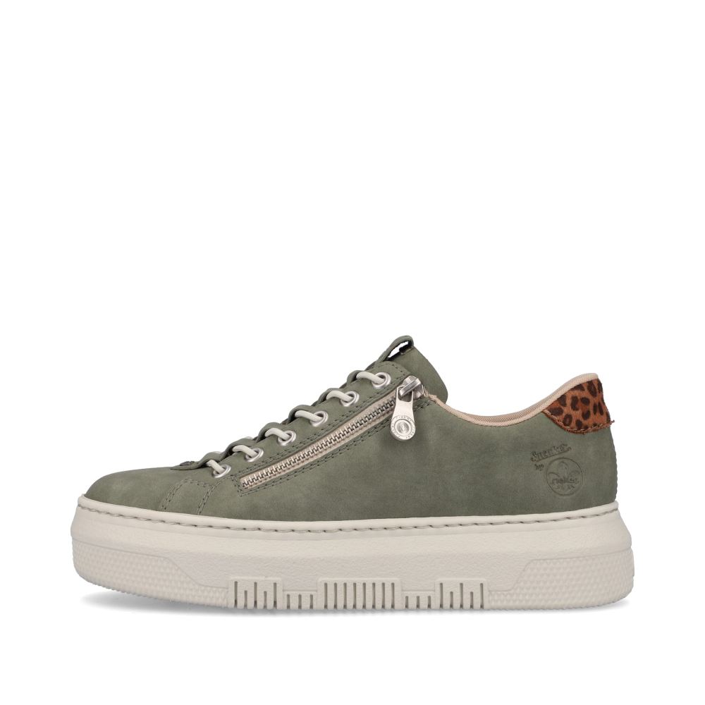 Rieker Women's Low Sneakersolive Green