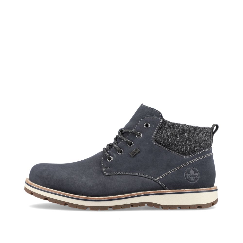 Rieker Men's Lace-Up Boots - Pacific Blue