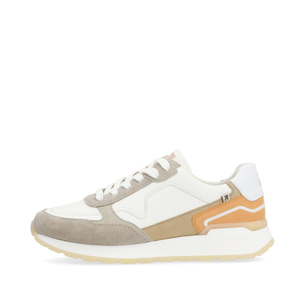 Rieker Evolution Women's Low-Top Sneakers - Creamy-White - Clay-Beige