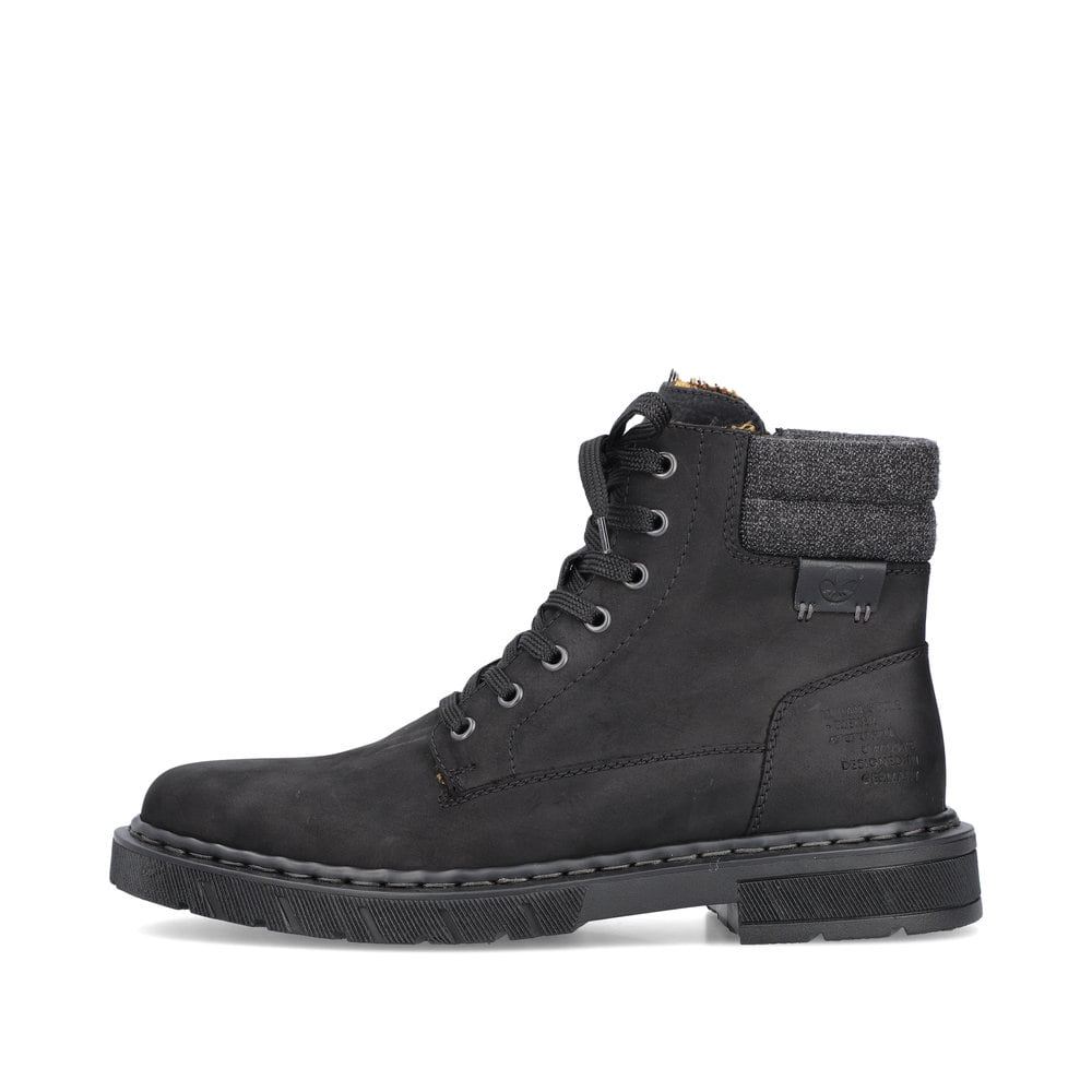 Rieker Men's Lace-Up Boots - Deep Black